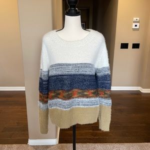 Long sleeve multi colored sweater